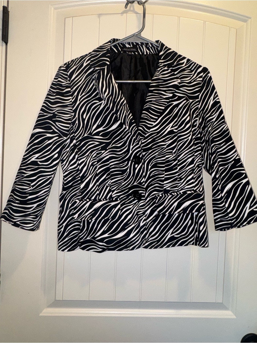 Notations Zebra Print Blazer